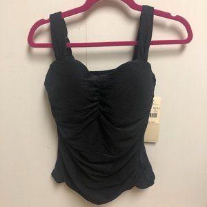 Profile by Gottex Ribbons Black D-Cup Tankini Top